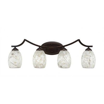 Toltec Lighting Zilo 4 - Light Vanity in  Dark Granite with 5" Natural Fusion Shade