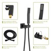 PAGED Shower System with Waterfall Tub Spout Modern Square Shower Head with Rough-in Valve for Bathroom, Restroom - 4 of 4