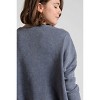 Slickblue Women's Thermal Crewneck Top, Mineral Wash Finish, Loose Fit, Soft Pink/Ash Navy, Size S-L - 3 of 4