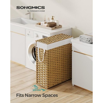 Natural Wicker Laundry Hamper with Lid and Handles