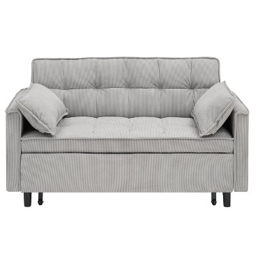 TiramisuBest 55"green velvet sofa, elegant with convenient pockets, clever interpretation of the three-in-one conversion art