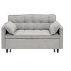 Modern Loveseat Futon Sofa Couch Pullout Bed,Lounge Sofa w/Reclining Backrest, Toss Pillows, Pockets,3 in 1 Convertible Sleeper Sofa Bed - 2 of 4
