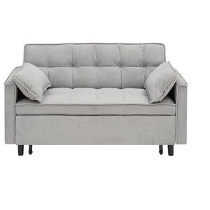 TiramisuBest 55"green velvet sofa, elegant with convenient pockets, clever interpretation of the three-in-one conversion art - 1 of 4