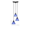 Toltec Lighting Europa 3 - Light Pendant in  Matte Black with 7" Blue Italian Shade - 2 of 2