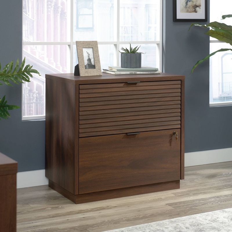 2 Drawer Englewood Lateral File Cabinet Spiced Mahogany - Sauder: Office Storage, Locking, Modern Style, 3 of 9