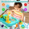 Skirfy 38PCS Play Sink with Running Water with Electric Faucet, Play Food, Fishing Game, Mini Water Table Indoor & Outdoor - 4 of 4