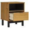 vidaXL Bedside Cabinet FLAM 15.7 in.x13.8 in.x19.7 in. Solid Wood Pine - 4 of 4