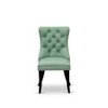 East West Furniture DAP6F22 Dallas Parson Dining Room Chairs-Willow Green Faux Leather Padded, Set of 2, Wirebrushed Black - 3 of 4