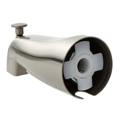 Brushed Nickel Wall Mounted Bathtub Spout with Diverter