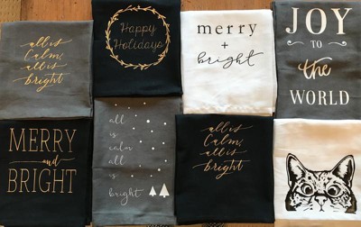 Merry Christmas Black Flour Sack Towel – T and K Designs