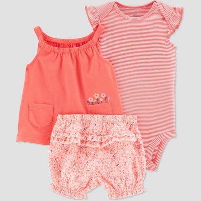 Image of Baby Girls' Floral Top & Bottom Set - Just One You® made by carter's Pink