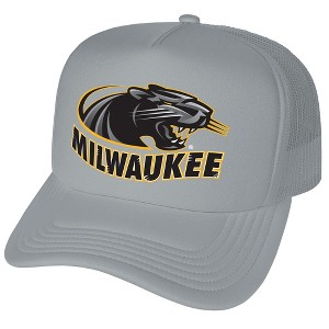 Official University of Wisconsin Milwaukee Primary Logo Foam Snapback Trucker Hat for Men and Women Grey One Size - 1 of 4