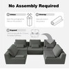125'' Modular Convertible Compressed U-Shaped Sectional Sofas with Foam-Filled Deep Seats, Free Combination Available in 3 Colors - 4 of 4