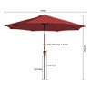 Hyleory 9FT Lighted Market Umbrella for All Seasons/ Size: 91.2" H x 108" W x 108" D - 4 of 4