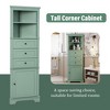 ROOMTEC Triangle Tall Cabinet with 3 Drawers and Adjustable Shelves, High Storage Cabinets for Bathroom, Kitchen - 4 of 4