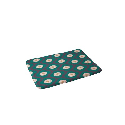 Beshka Kueser Shapes Flowers Bath Mat Green - Deny Designs