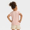 Toddler Girls' Disney Moana Short Sleeve Graphic T-Shirt - Coral Pink - 3 of 4