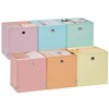 Storage Cubes, Set of 6 Foldable Storage Boxes, 13 x 13 x 13 Inches, Closet Organizers for Shelf, Colorful Fabric Bins, for Bedroom, Living Room - 2 of 4