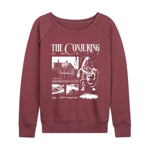 Women's - The Conjuring - Conjuring Zine Lightweight French Terry Wide Neck Long Sleeve Graphic Shirt - 1 of 4