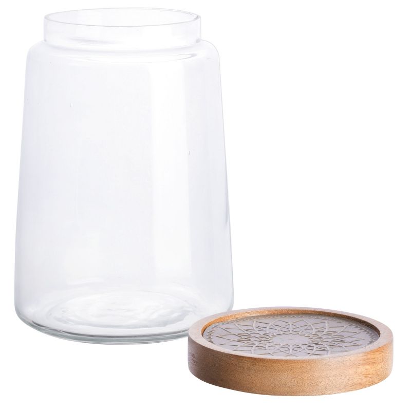 Cravings By Chrissy Teigen 5.75 Inch Glass Canister with Wood Lid, 4 of 7
