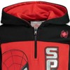 Marvel Spider-Man Captain America Hulk Black Panther Miles Morales Venom Iron Man Half Zip Hoodie Toddler to Little Kid - 3 of 4