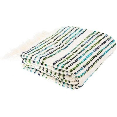 Landra Throw Blanket - THR907 - Blue/White - 60" x 72" - Safavieh