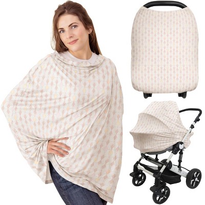KeaBabies Car Seat Cover for Babies, Multi-Use Nursing Cover, Infant Carseat Cover, Breastfeeding Cover, Stroller Cover