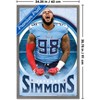 Trends International NFL Tennessee Titans - Jeffery Simmons 25 Framed Wall Poster Prints - 3 of 4