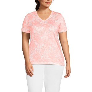 Lands' End Women's Relaxed Supima Cotton V-Neck T-Shirt - 1 of 3