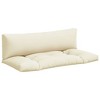 vidaXL Pallet Cushions 2 pcs Cream Fabric - 2 of 4