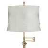 360 Lighting Westbury 36" Tall Skinny Large Traditional End Table Lamp Swing Arm Gold Antique Brass Finish Single Buchanan Off-White Shade Living Room - 2 of 4