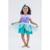 Disney Princess The Little Mermaid Moana Ariel Rapunzel Tulle Dress and Headband Infant to Little Kid - 4 of 4