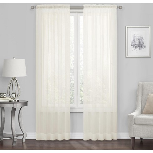 Kate Aurora Living 4-Pack High End Luxe Rod Pocket Sheer Voile Window Curtain Set - image 1 of 1