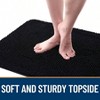 Dog Door Muddy Paws 36x24 Absorbs Moisture and Dirt Non - Slip Washable Doormat Quick Dry Chenille Black Indoor Entryway - 4 of 4
