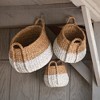 Plum & Post Seagrass Round Baskets With Handles, Set Of 3 - 2 of 4
