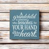 Slickblue Heartfelt Grandchild Wood Sign – Rustic 7x7 Knotty Pine with Hanging Slot or Shelf Display Option - 3 of 3