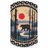 Earth Rugs Wildlife Round Placemat – Bear Scene Wilderness Print 15” - 3 of 3