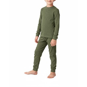 City Threads Boys USA-Made Soft & Cozy Thermal Long Johns 2-Piece Set - Warm Base Layer & Loungewear - 1 of 4