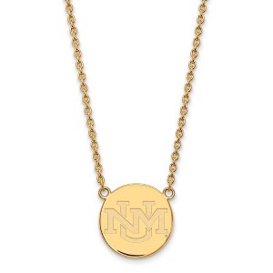 Black Bow Jewelry 10k Yellow Gold New Mexico Lobos NCAA Necklace 18 Inch - 1 of 4