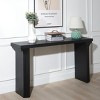 Modern Wooden Entryway Console Table,58in Rectangle Side Table with Carved Legs,Living Room Narrow Console Table-Cuddlewood - 2 of 4