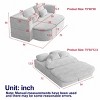 75'' Convertible Sofa Bed,2-in-1 Foldable Sleeper Sofa with Blanket and Pillows,Corduroy Chaise Lounge Sofa for Living Room-Maison Boucle - 4 of 4