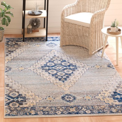 Elegant Metro-Mod Gray and Cream Synthetic 3' x 5' Area Rug