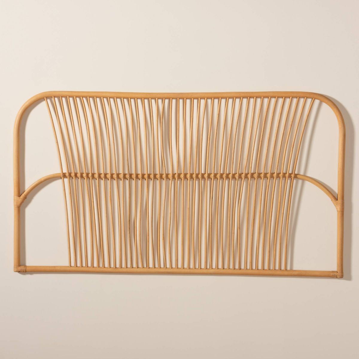 Queen Laina Rattan Wall Mount Headboard Natural/Brown - bali & pari - thumbnail 6