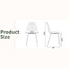 MAYEERTY Transparent Ergonomic Dining Chairs Set of 3 - Clear Cushion, Silver Legs, Stylish - 3 of 4