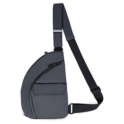 Anti-Theft Travel Sling Bag, Crossbody Chest Bag for Men & Women, Black Secure Shoulder Pouch