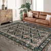 Washable Rug for Living Room Vintage Traditional Area Rugs for Bedroom Soft Non Slip Thin Stain Resistant Carpet Indoor - 2 of 4