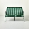 Slat Metal Outdoor Patio Loveseat - Green - Hearth & Hand™ with Magnolia - 3 of 4