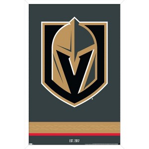 Trends International NHL Vegas Golden Knights - Logo 21 Framed Wall Poster Prints - 1 of 4