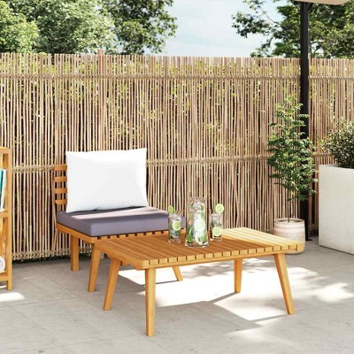 Sofa with Cushions Solid Acacia WoodvidaXL
