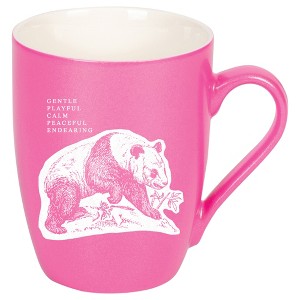 Elanze Designs 10 Ounce Ceramic Decorative Laser Engraved Giftable Novelty Tea Coffee Cup Mug Princess Pink Panda Gentle Playful Calm Peaceful - 1 of 4